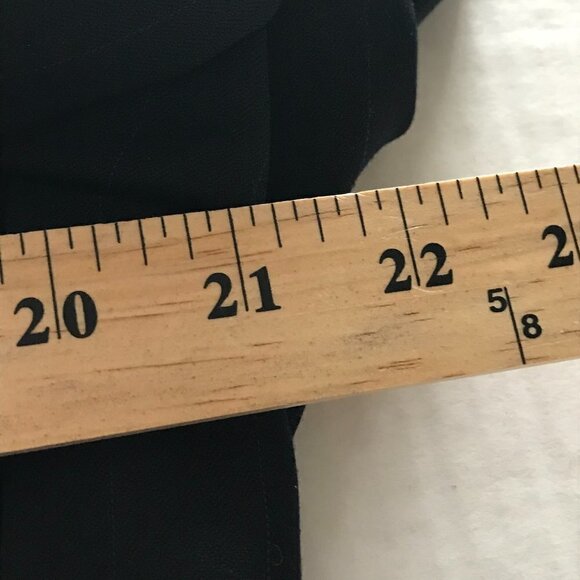 Warren K. Cook Men's Dark Blue Striped 2-Button 100% Wool Suit - Picture 9 of 16